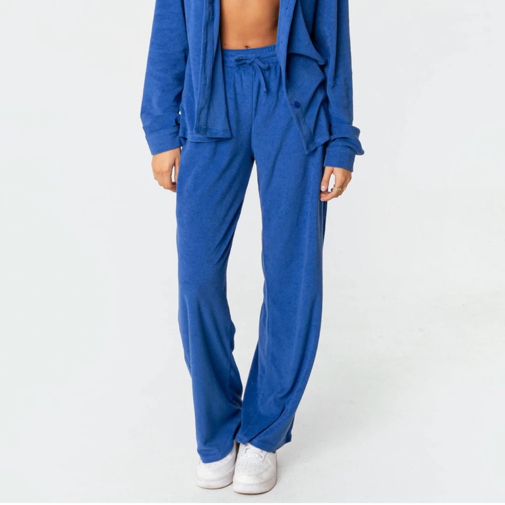 ABBY TERRY PANTS - BLUE